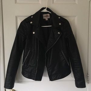 Wardrobe Staple Black Faux Leather Jacket